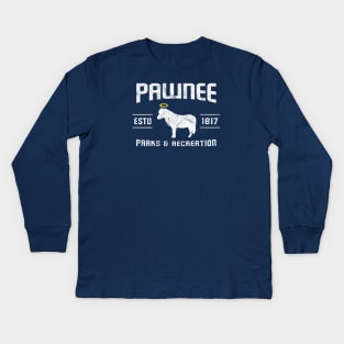 Pawnee ESTD 1817 (Parks & Recreation) Kids Long Sleeve T-Shirt